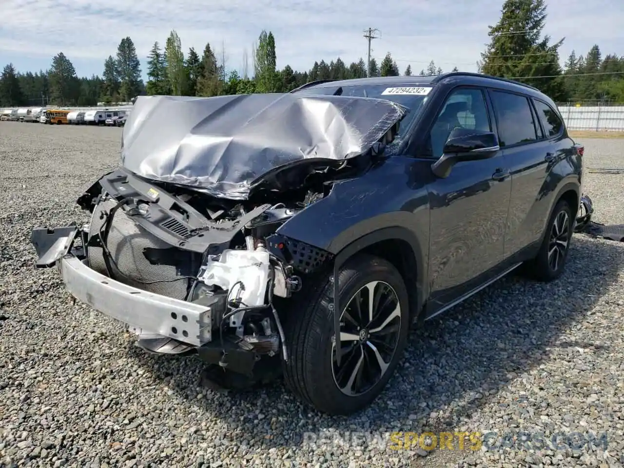 2 Photograph of a damaged car 5TDJZRBH9NS173179 TOYOTA HIGHLANDER 2022