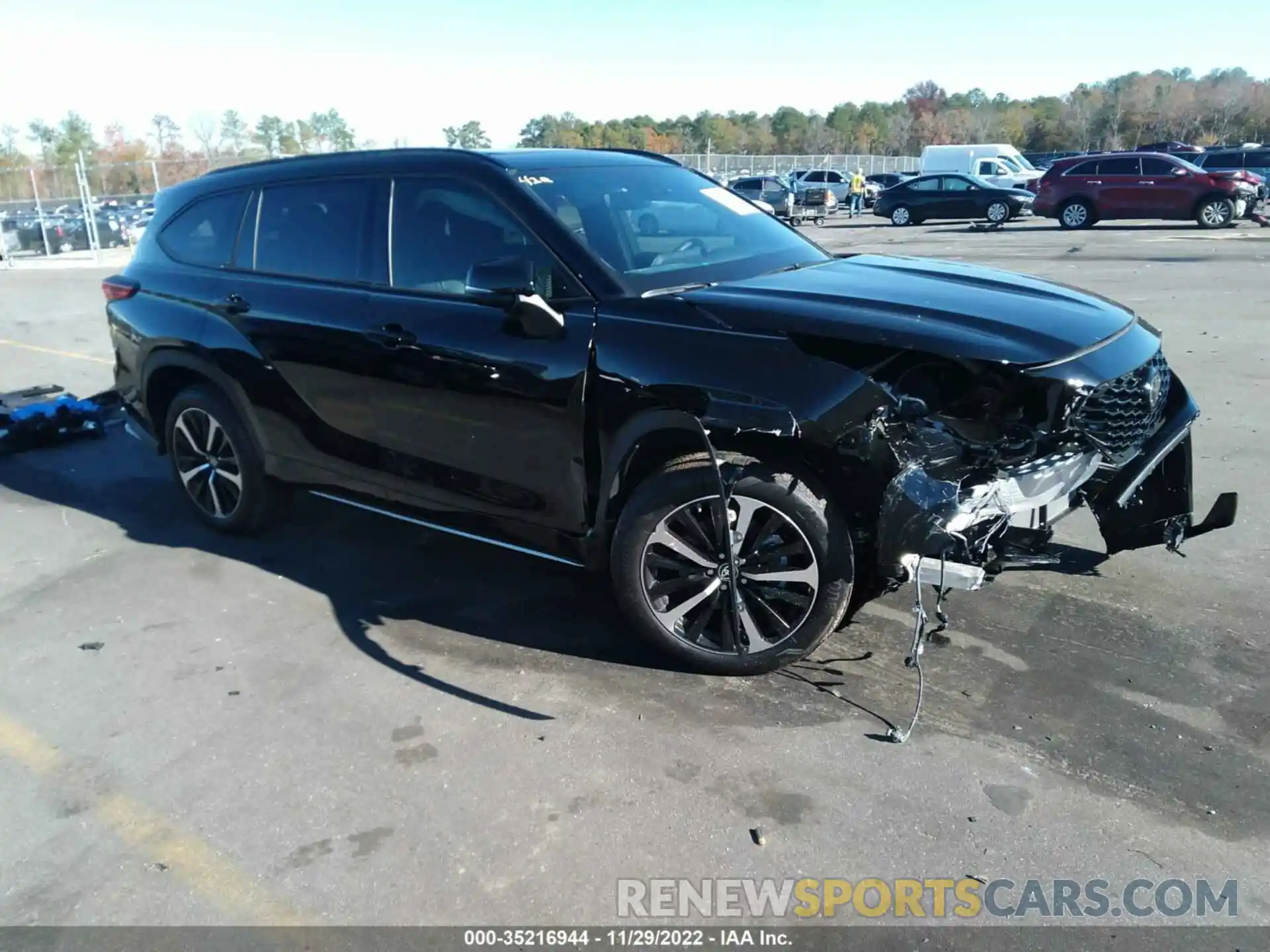 1 Photograph of a damaged car 5TDLZRAH8NS133203 TOYOTA HIGHLANDER 2022