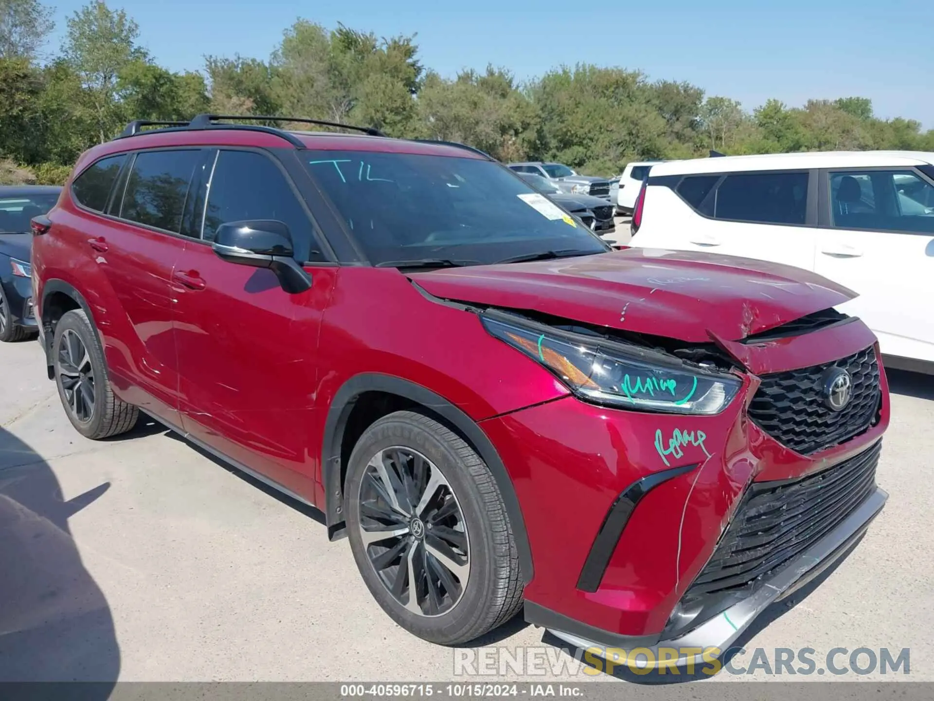 1 Photograph of a damaged car 5TDLZRAHXNS130982 TOYOTA HIGHLANDER 2022