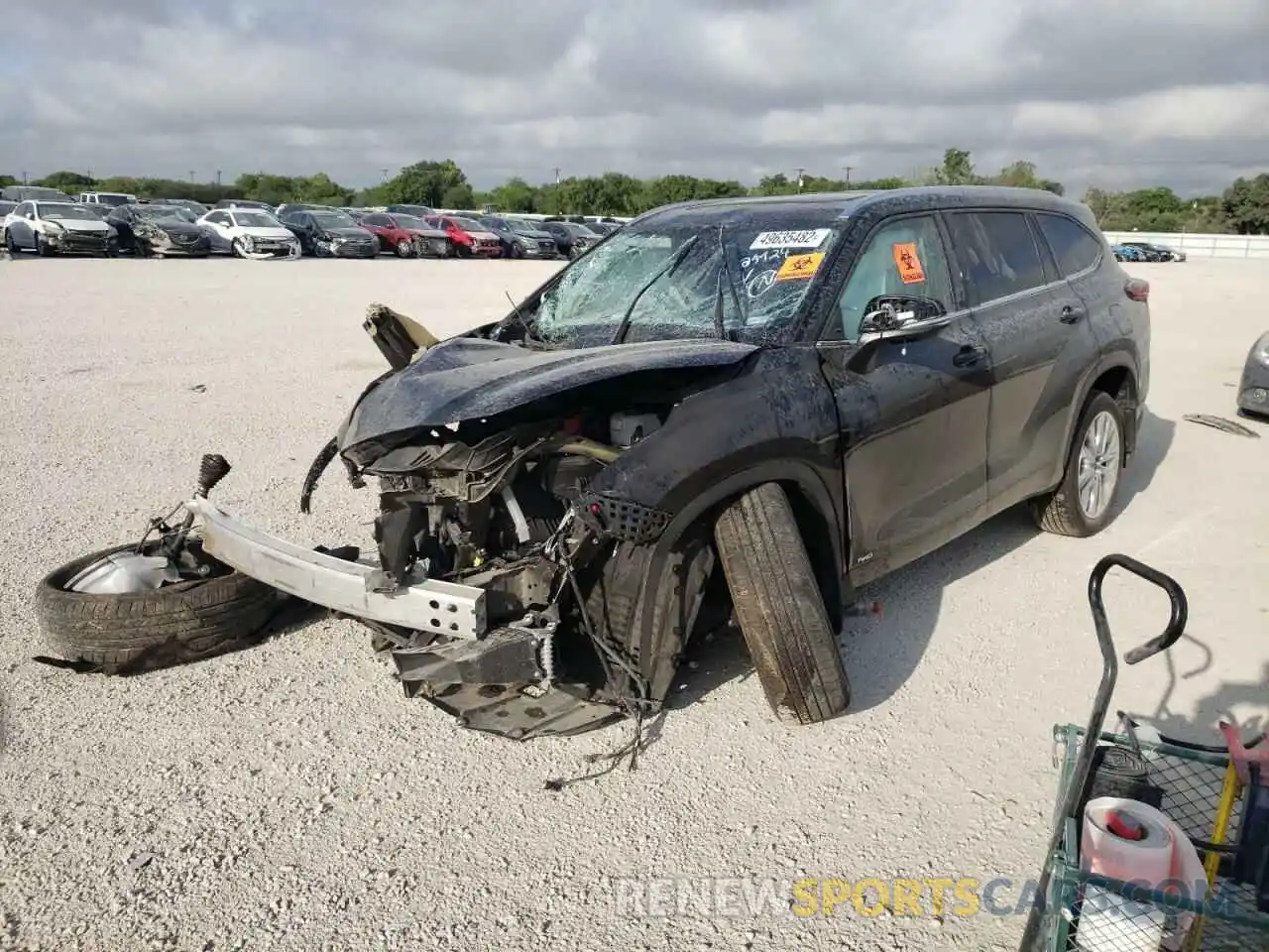 2 Photograph of a damaged car 5TDXBRCH2NS538718 TOYOTA HIGHLANDER 2022