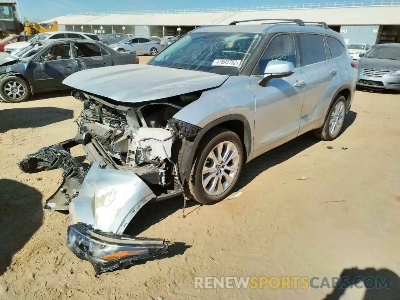 2 Photograph of a damaged car 5TDYARAH3NS511179 TOYOTA HIGHLANDER 2022