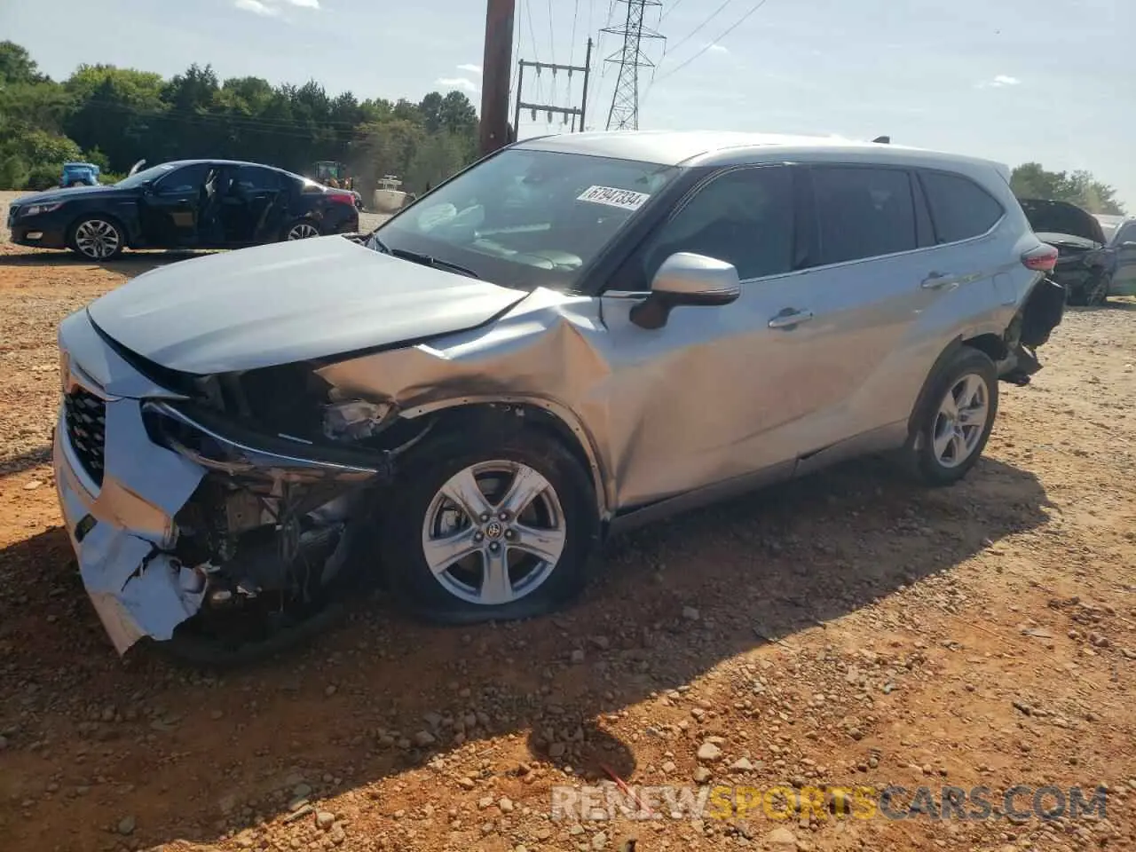 1 Photograph of a damaged car 5TDZARAH0NS512732 TOYOTA HIGHLANDER 2022