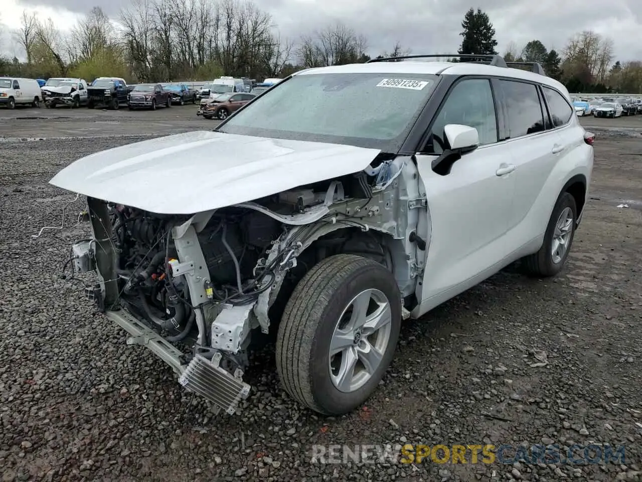 1 Photograph of a damaged car 5TDZARAH3NS517097 TOYOTA HIGHLANDER 2022
