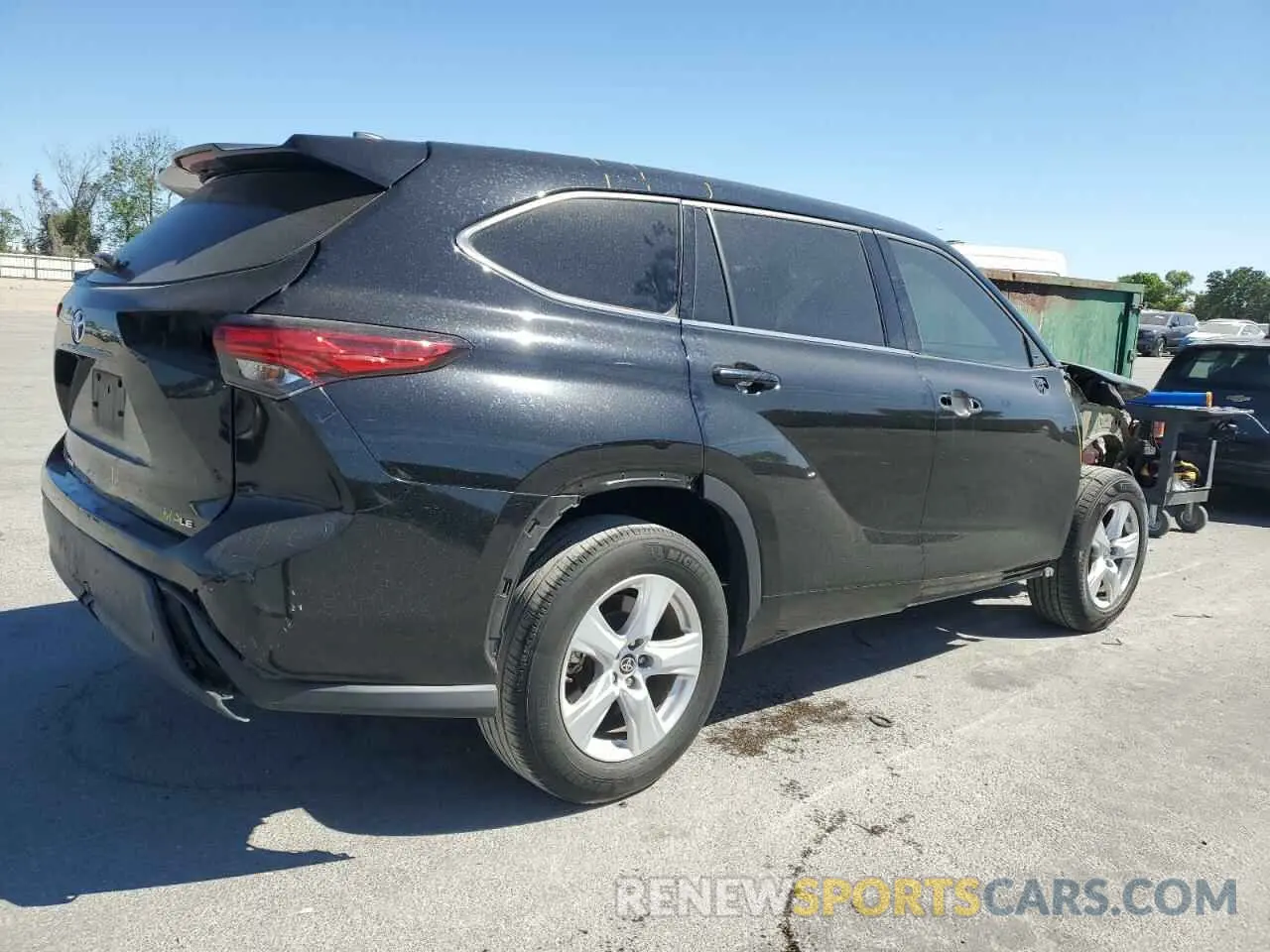 3 Photograph of a damaged car 5TDZZRAH2NS097230 TOYOTA HIGHLANDER 2022