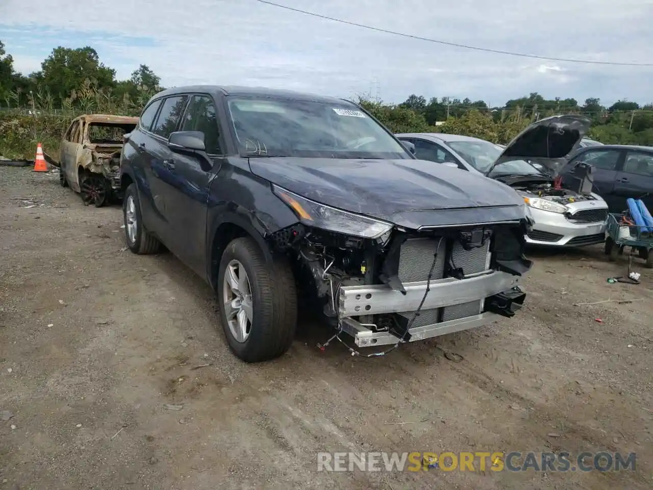 1 Photograph of a damaged car 5TDZZRAH2NS103432 TOYOTA HIGHLANDER 2022