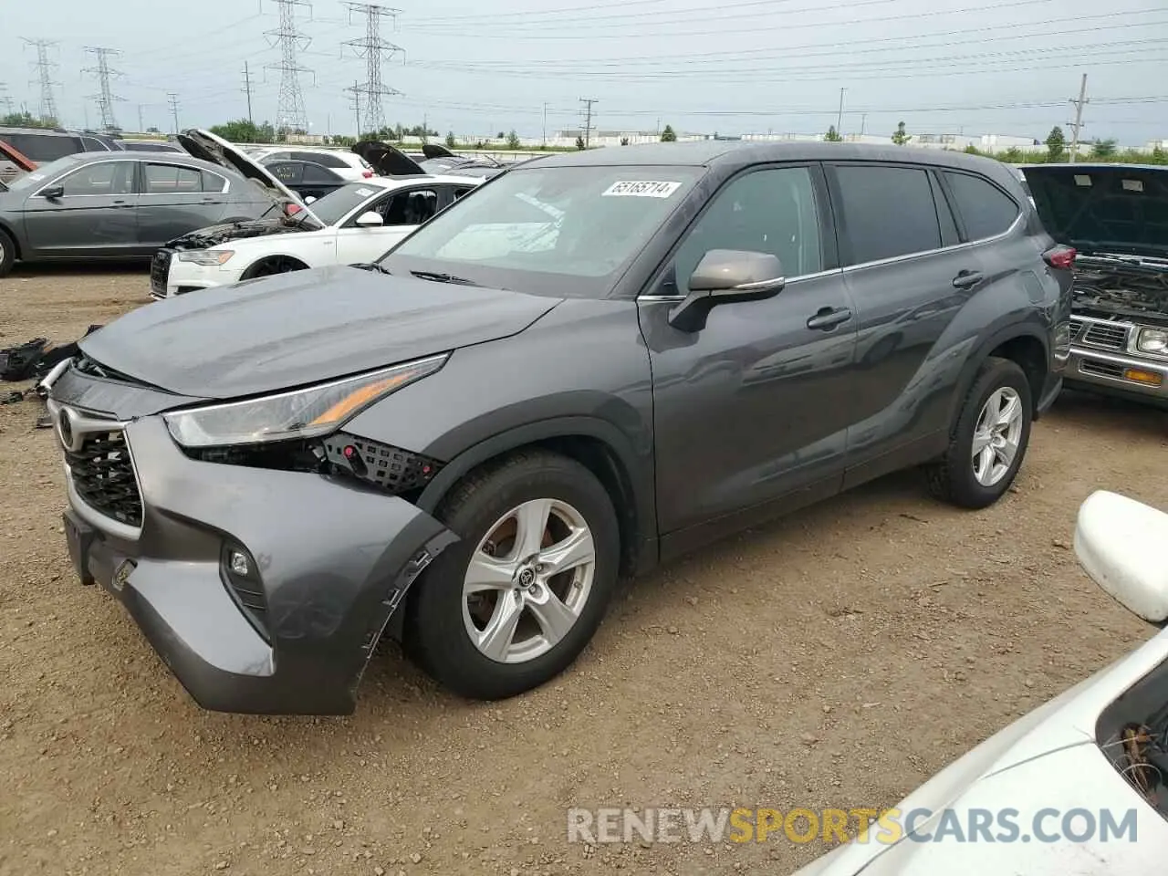 1 Photograph of a damaged car 5TDZZRAH2NS104175 TOYOTA HIGHLANDER 2022