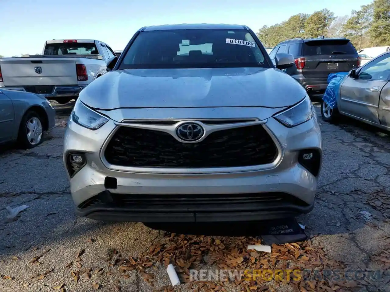 5 Photograph of a damaged car 5TDZZRAH3NS543126 TOYOTA HIGHLANDER 2022