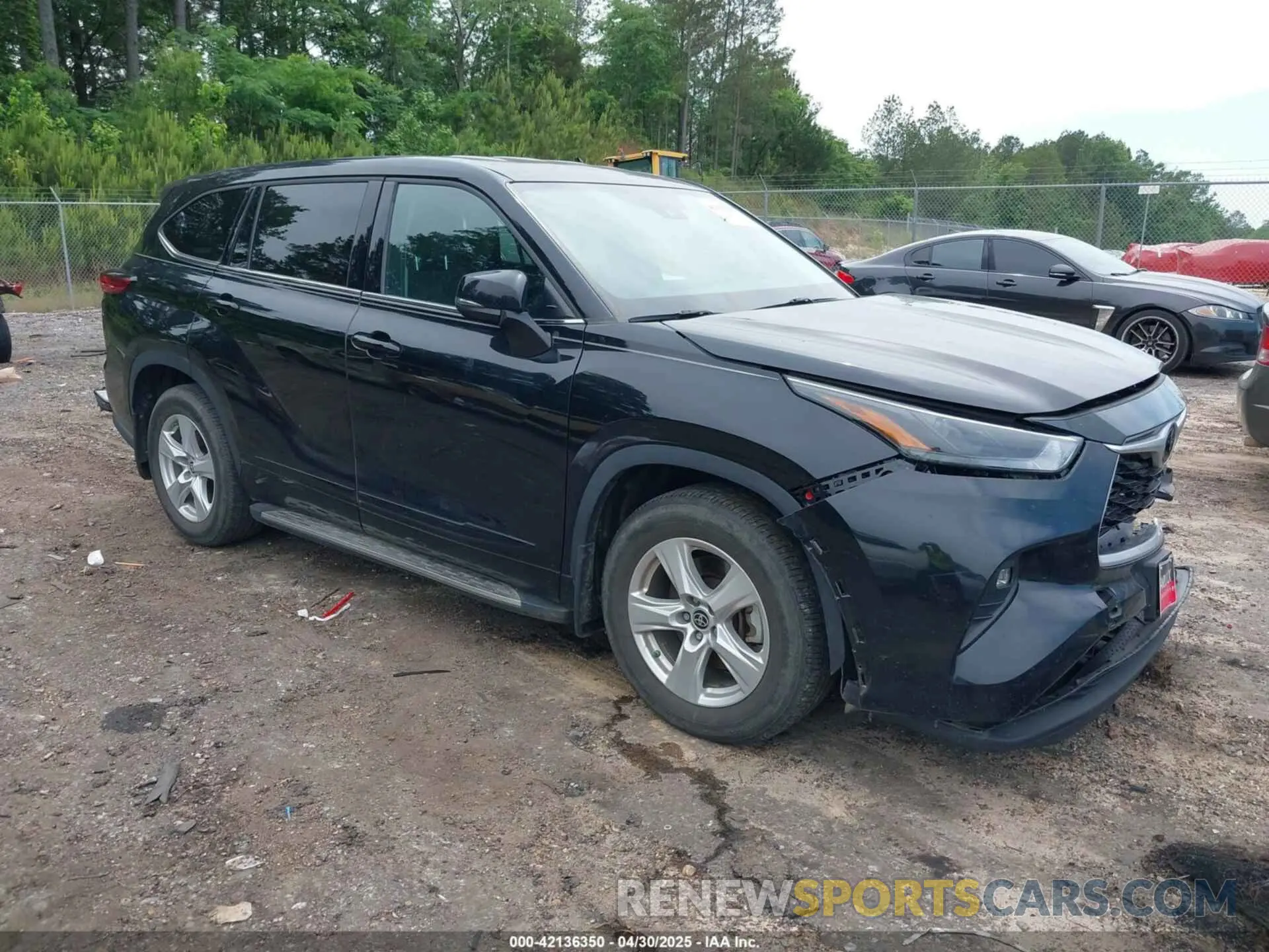 1 Photograph of a damaged car 5TDZZRAH3NS558032 TOYOTA HIGHLANDER 2022