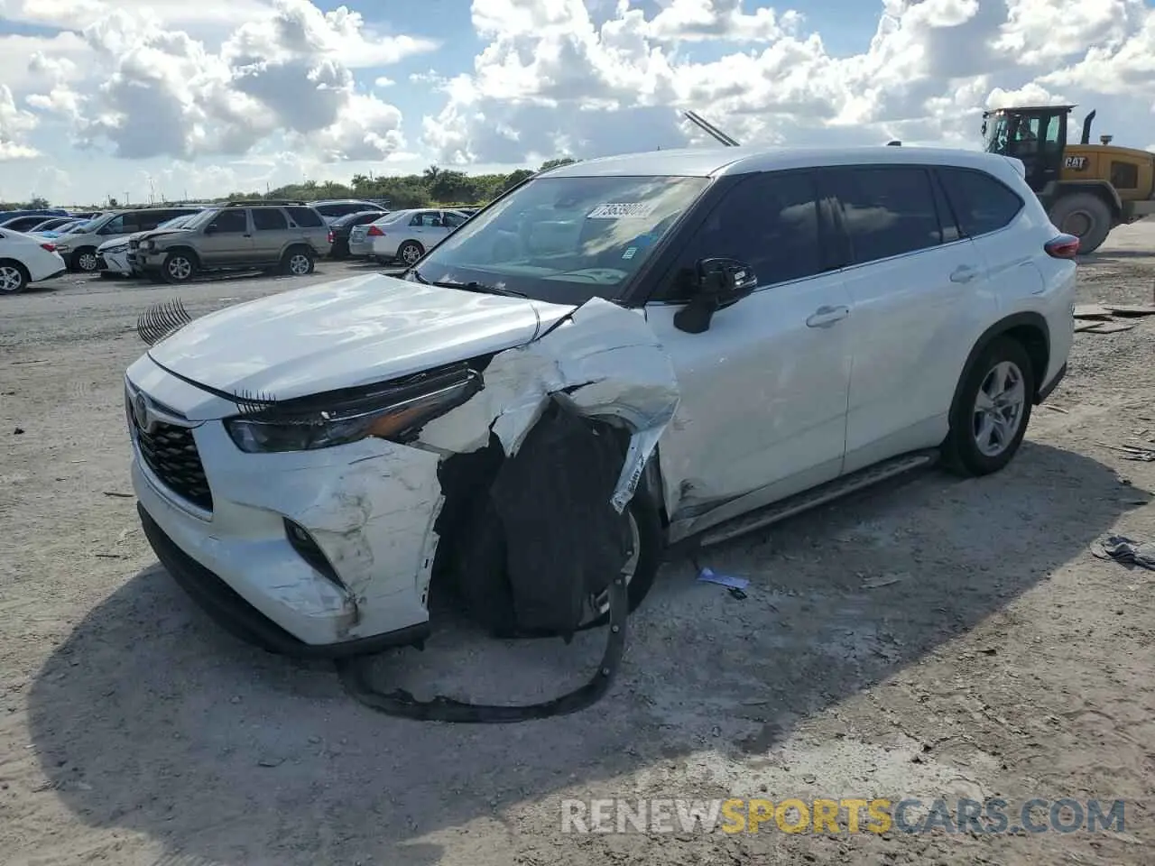 1 Photograph of a damaged car 5TDZZRAH4NS104324 TOYOTA HIGHLANDER 2022