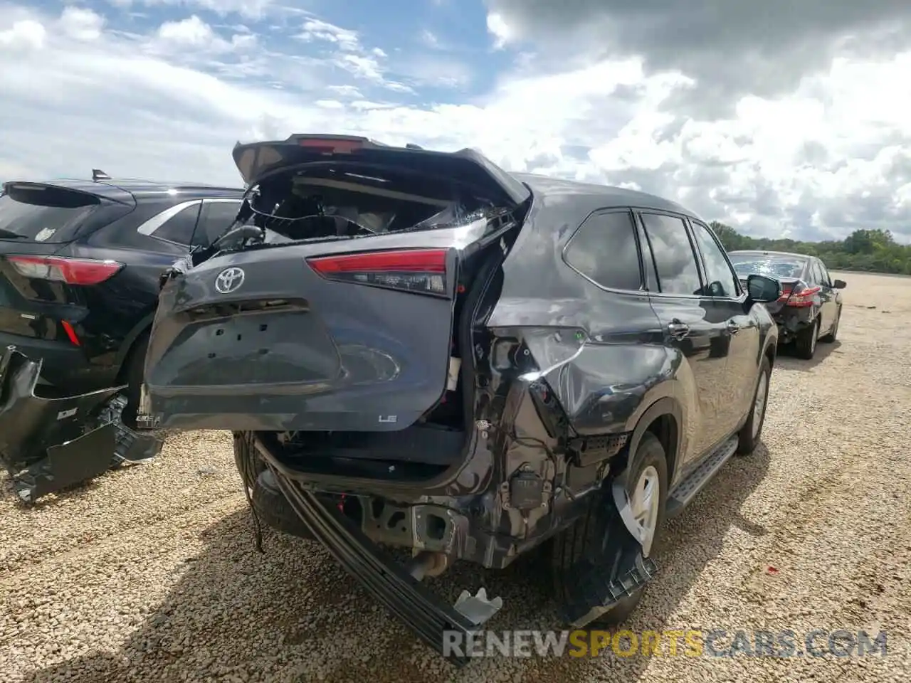 4 Photograph of a damaged car 5TDZZRAH4NS542230 TOYOTA HIGHLANDER 2022