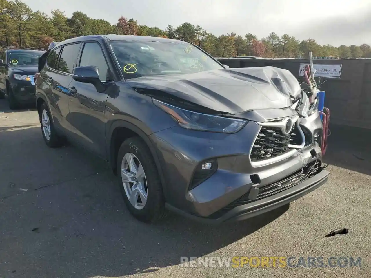 1 Photograph of a damaged car 5TDZZRAH9NS107669 TOYOTA HIGHLANDER 2022