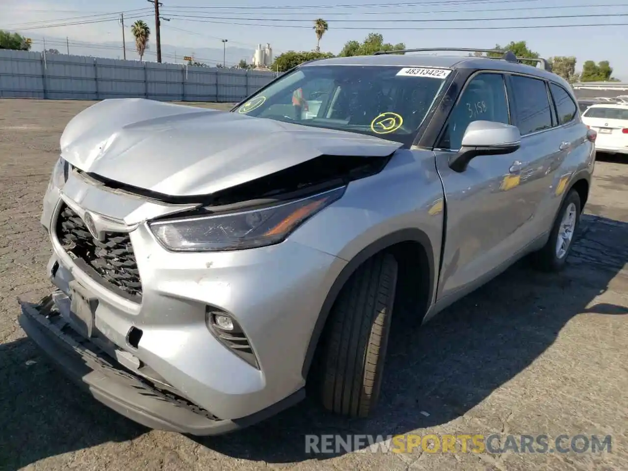 2 Photograph of a damaged car 5TDZZRAHXNS106904 TOYOTA HIGHLANDER 2022