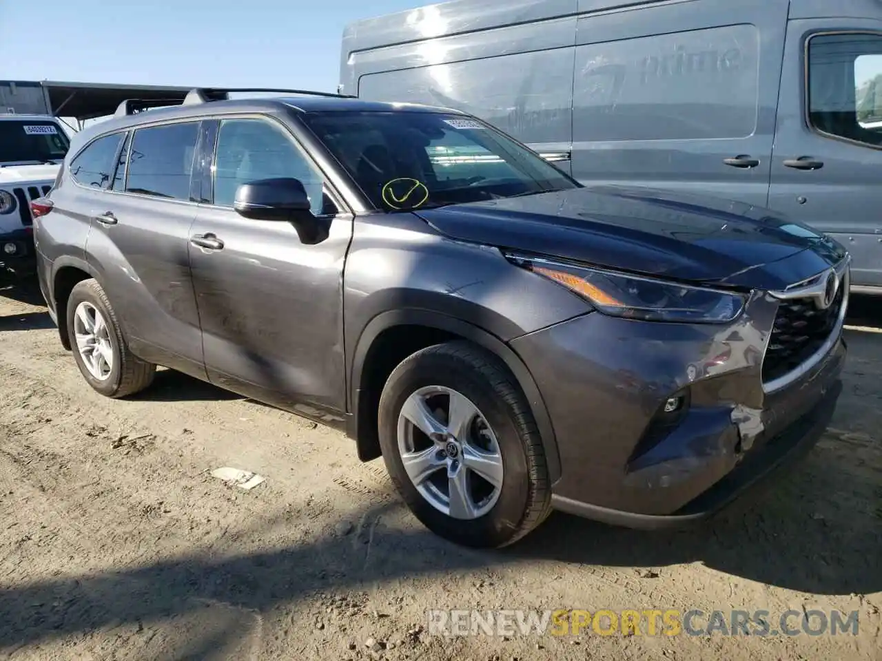 1 Photograph of a damaged car 5TDZZRAHXNS107079 TOYOTA HIGHLANDER 2022