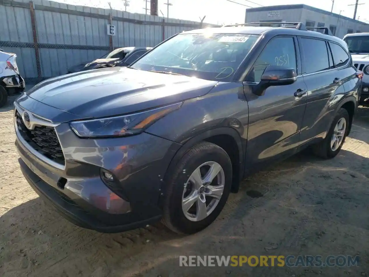 2 Photograph of a damaged car 5TDZZRAHXNS107079 TOYOTA HIGHLANDER 2022