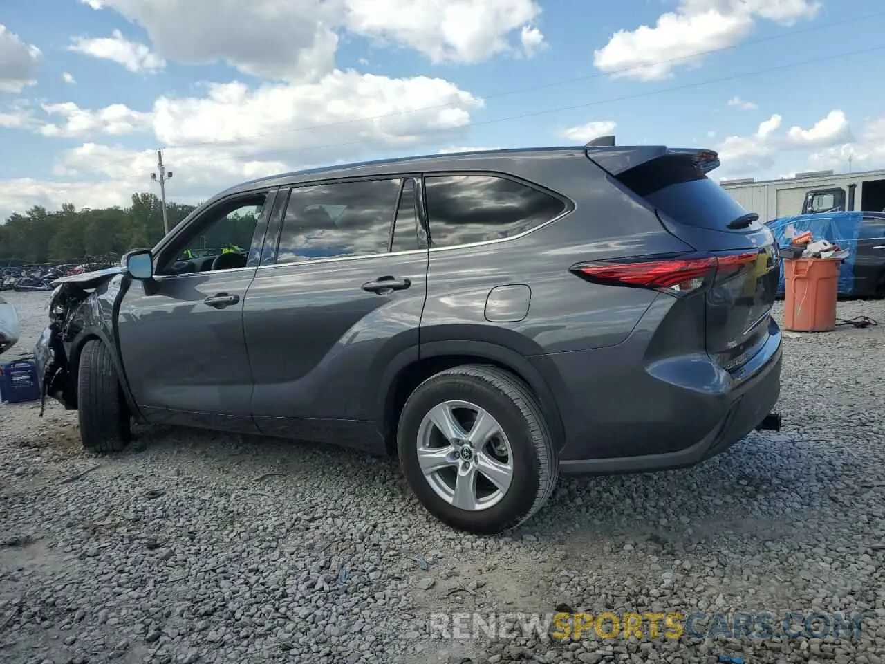 2 Photograph of a damaged car 5TDZZRAHXNS554186 TOYOTA HIGHLANDER 2022