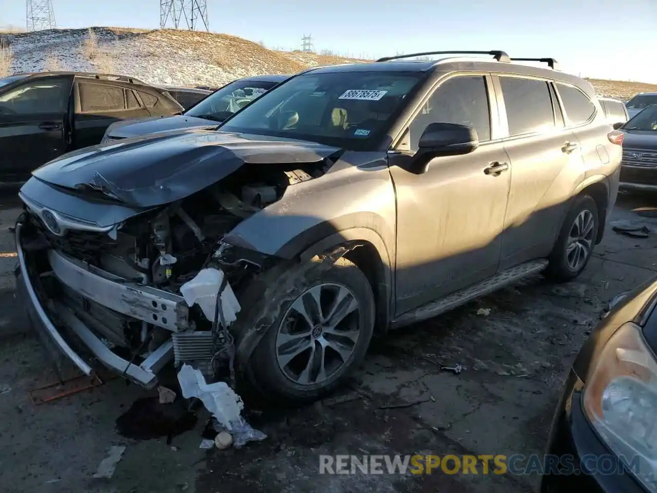 1 Photograph of a damaged car 5TDKARAH2PS528158 TOYOTA HIGHLANDER 2023