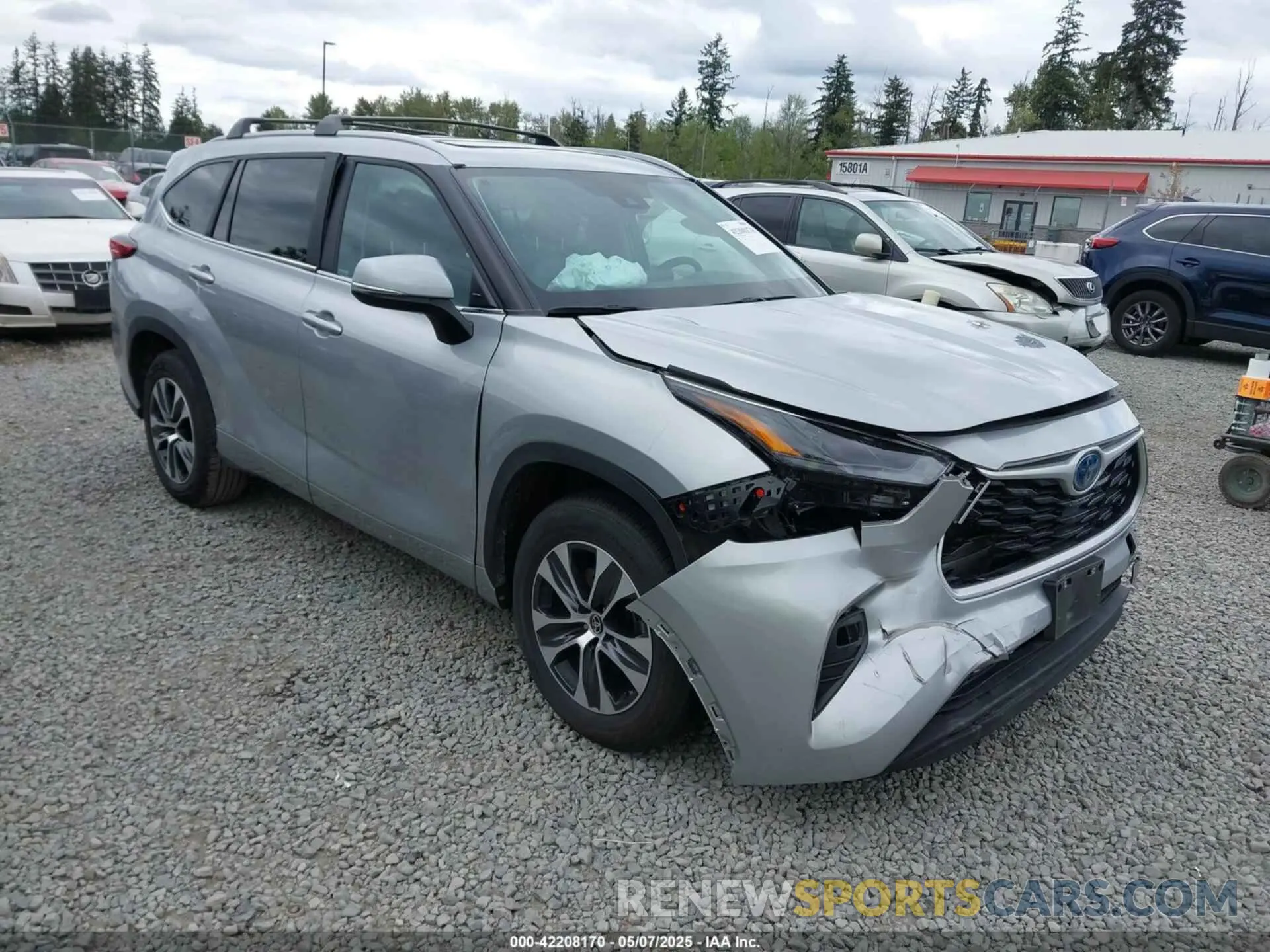 1 Photograph of a damaged car 5TDKARAH5PS519843 TOYOTA HIGHLANDER 2023