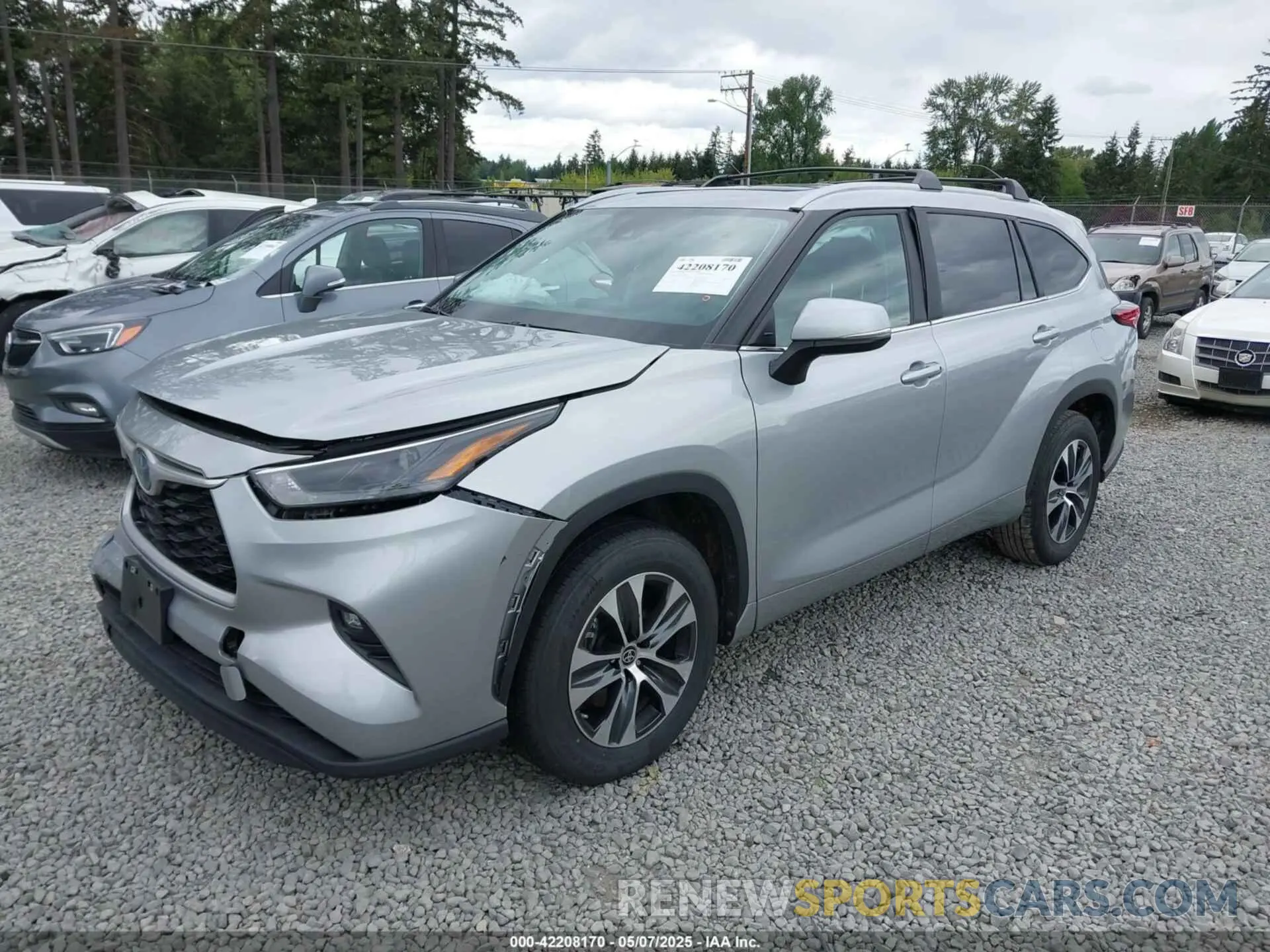 2 Photograph of a damaged car 5TDKARAH5PS519843 TOYOTA HIGHLANDER 2023