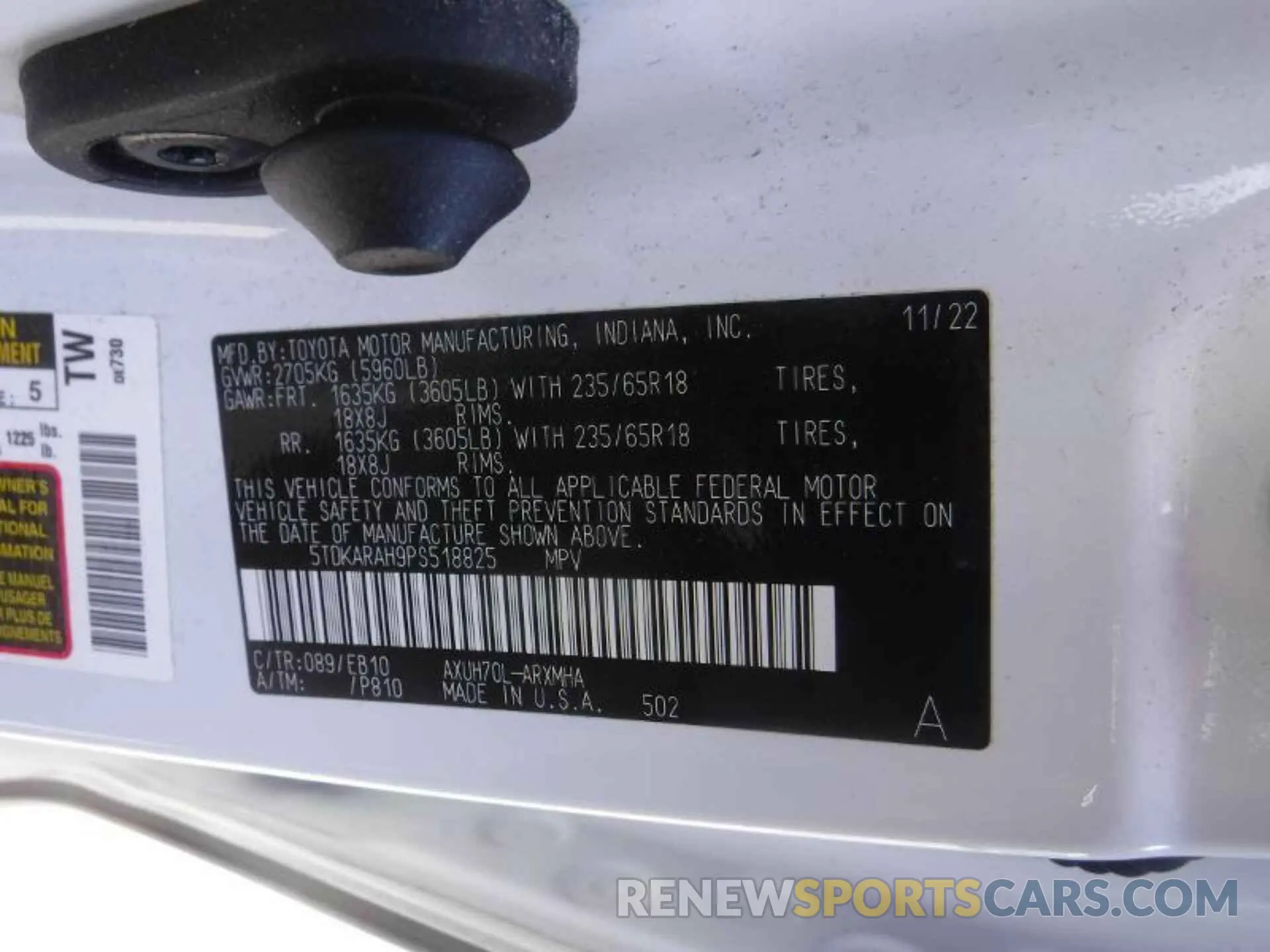 2 Photograph of a damaged car 5TDKARAH9PS518825 TOYOTA HIGHLANDER 2023