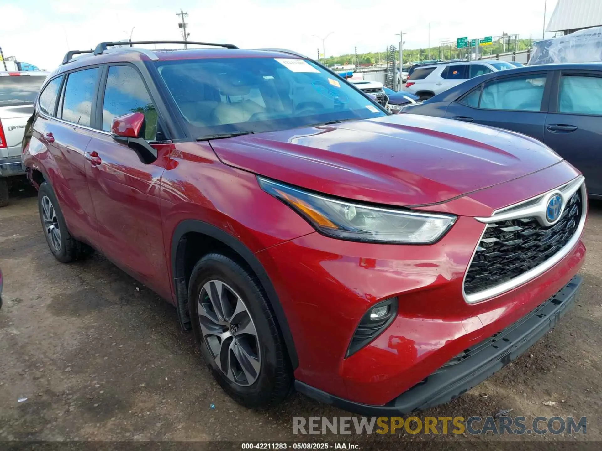 1 Photograph of a damaged car 5TDKARAH9PS520655 TOYOTA HIGHLANDER 2023