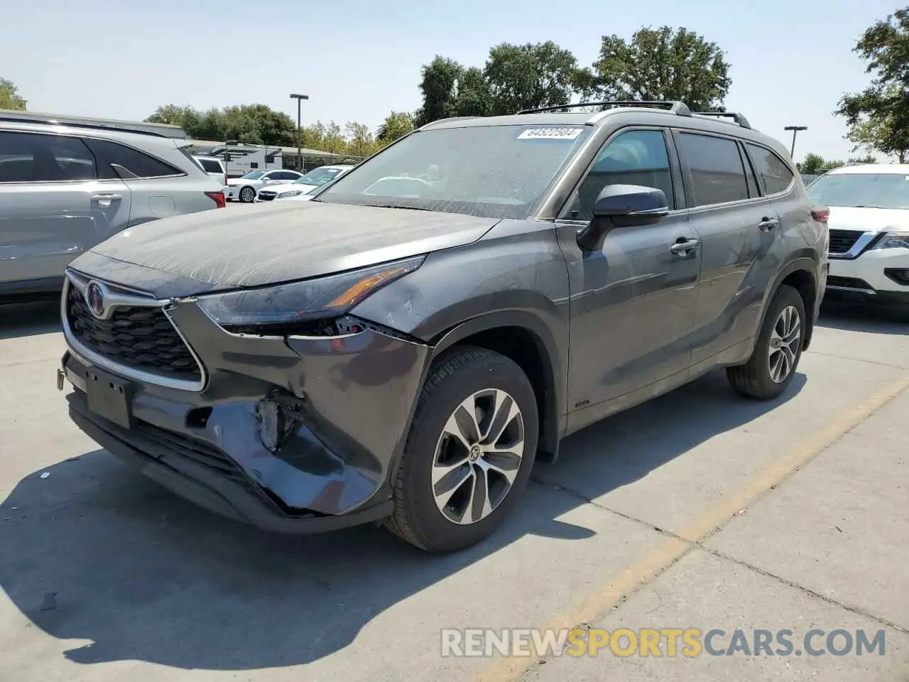1 Photograph of a damaged car 5TDKBRCH0PS593844 TOYOTA HIGHLANDER 2023