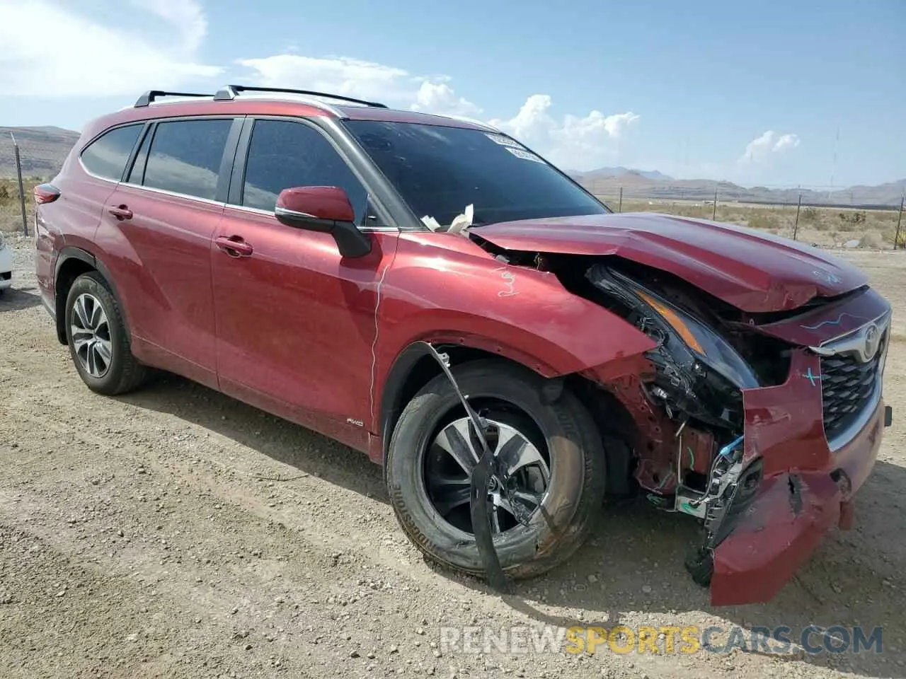 4 Photograph of a damaged car 5TDKBRCH3PS132184 TOYOTA HIGHLANDER 2023