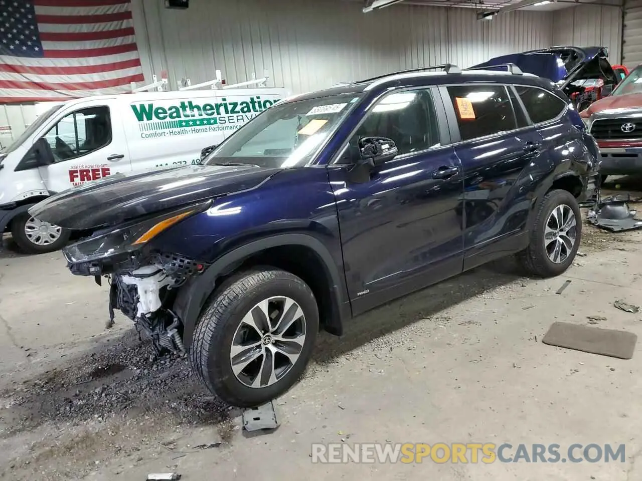 1 Photograph of a damaged car 5TDKBRCH4PS117788 TOYOTA HIGHLANDER 2023