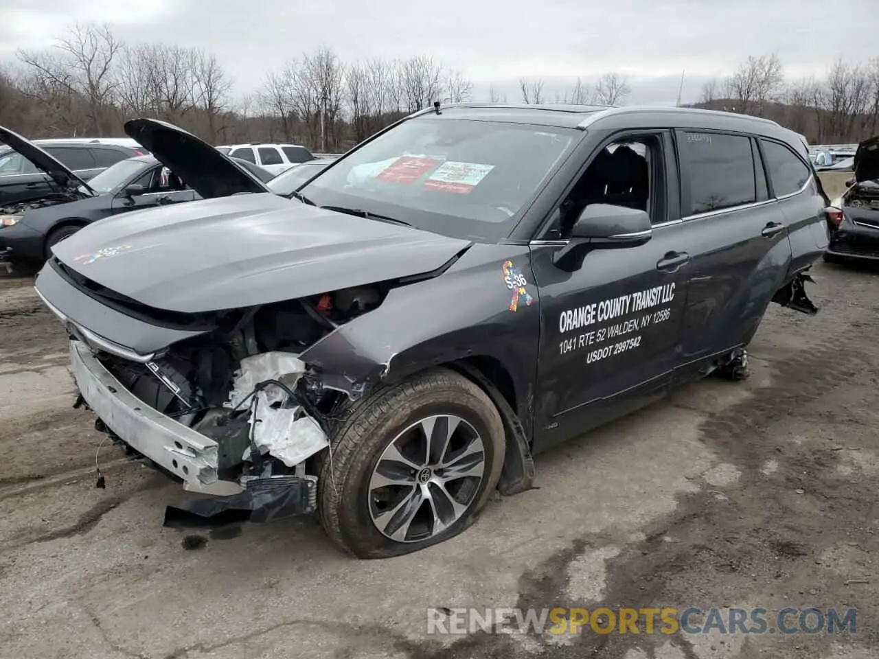 1 Photograph of a damaged car 5TDKBRCHXPS582057 TOYOTA HIGHLANDER 2023