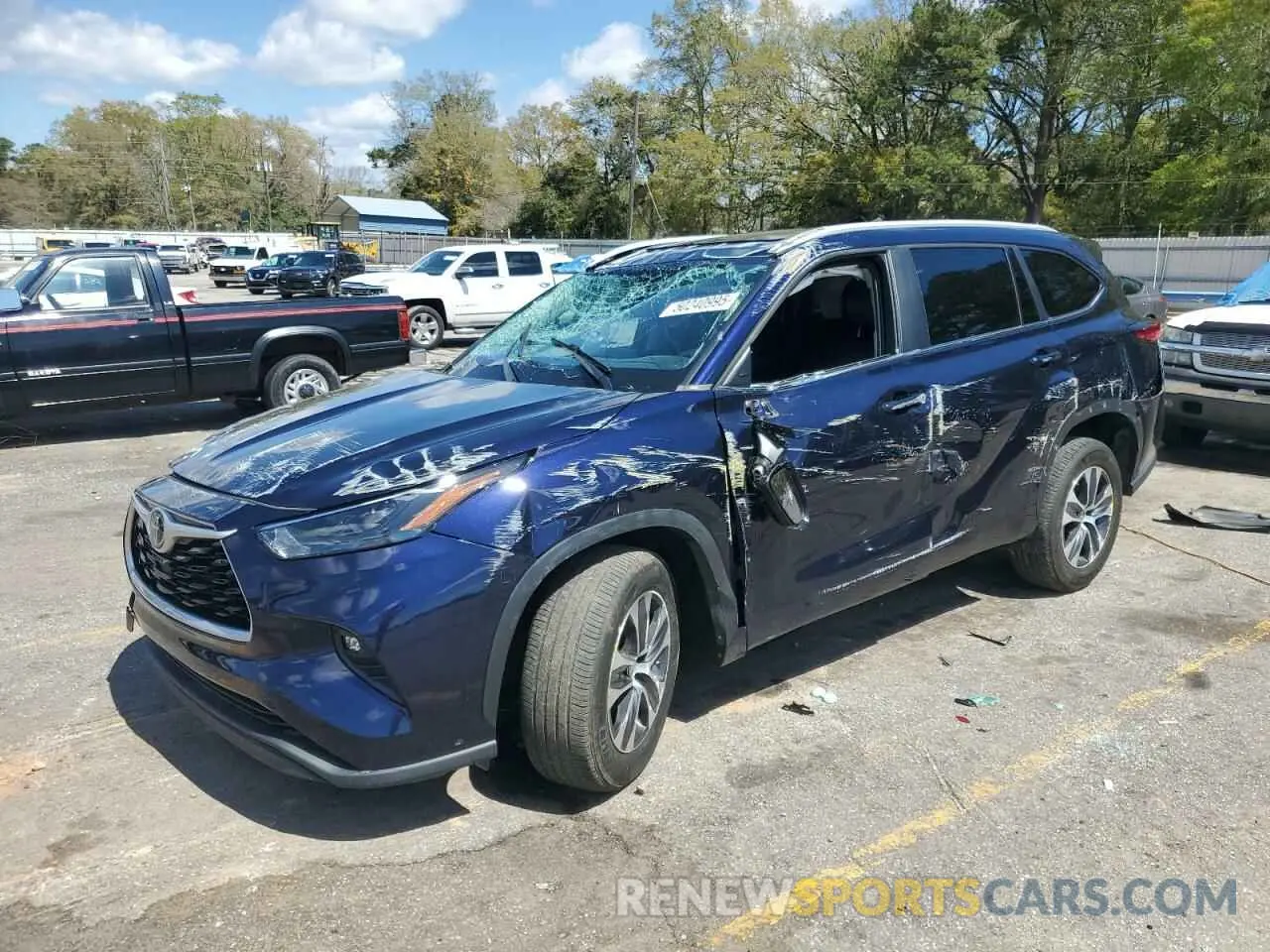 1 Photograph of a damaged car 5TDKDRAH0PS010055 TOYOTA HIGHLANDER 2023