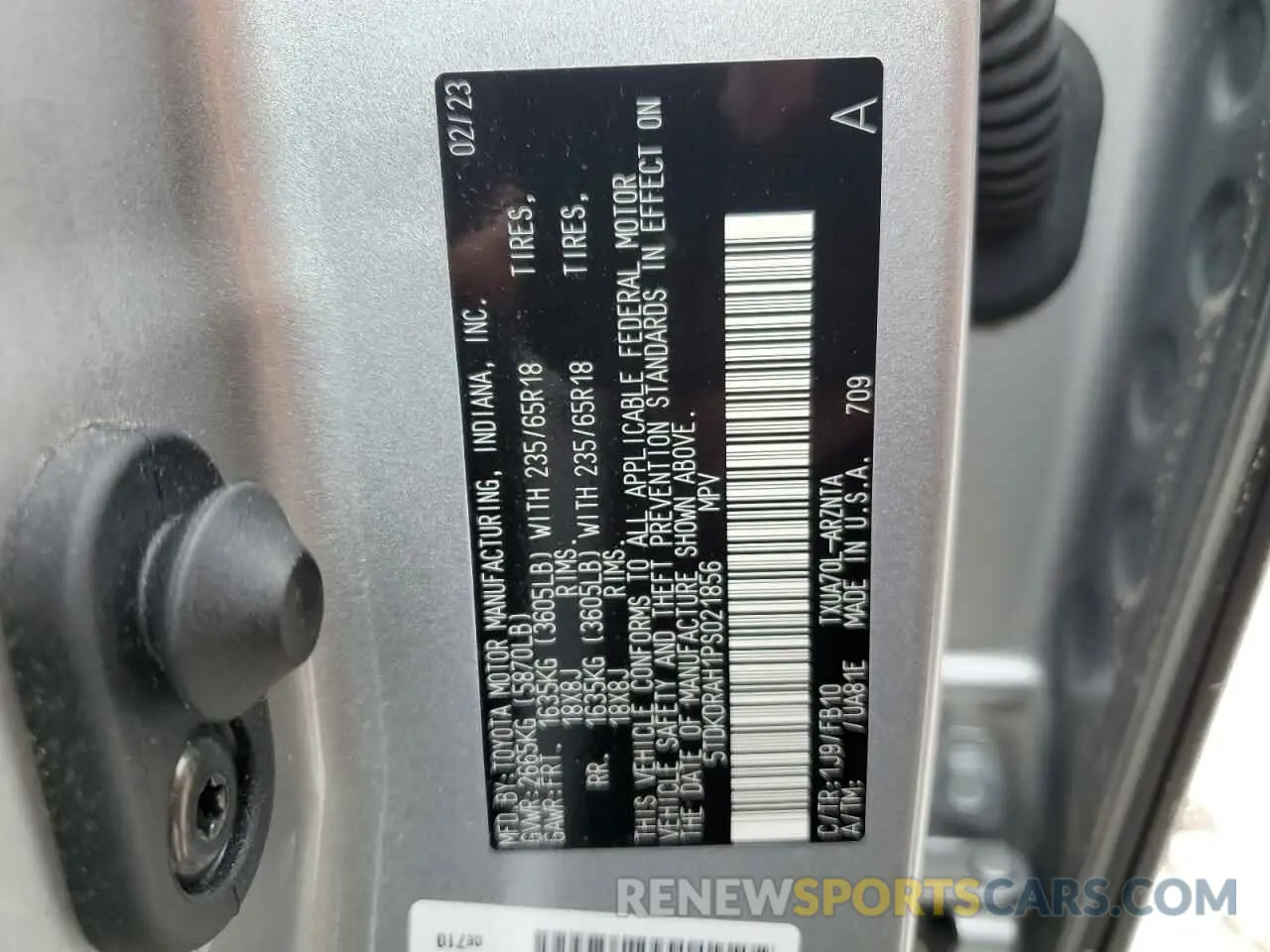 13 Photograph of a damaged car 5TDKDRAH1PS021856 TOYOTA HIGHLANDER 2023