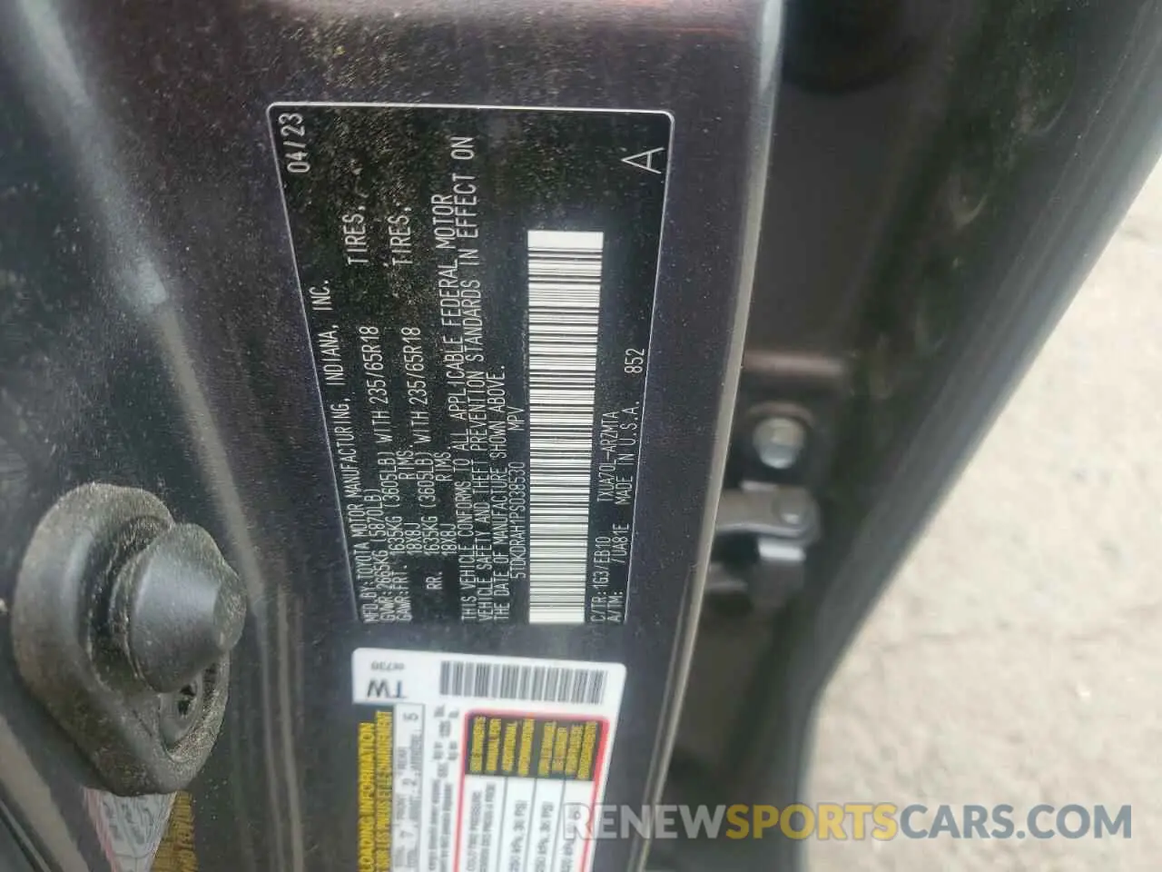 13 Photograph of a damaged car 5TDKDRAH1PS038530 TOYOTA HIGHLANDER 2023