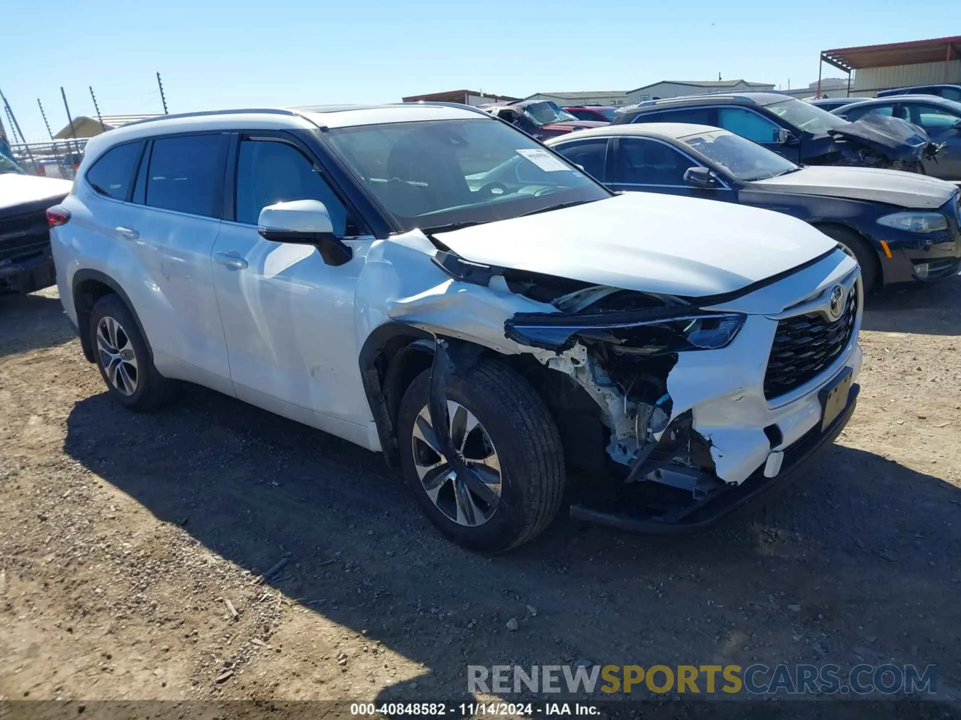 1 Photograph of a damaged car 5TDKDRAH3PS007392 TOYOTA HIGHLANDER 2023