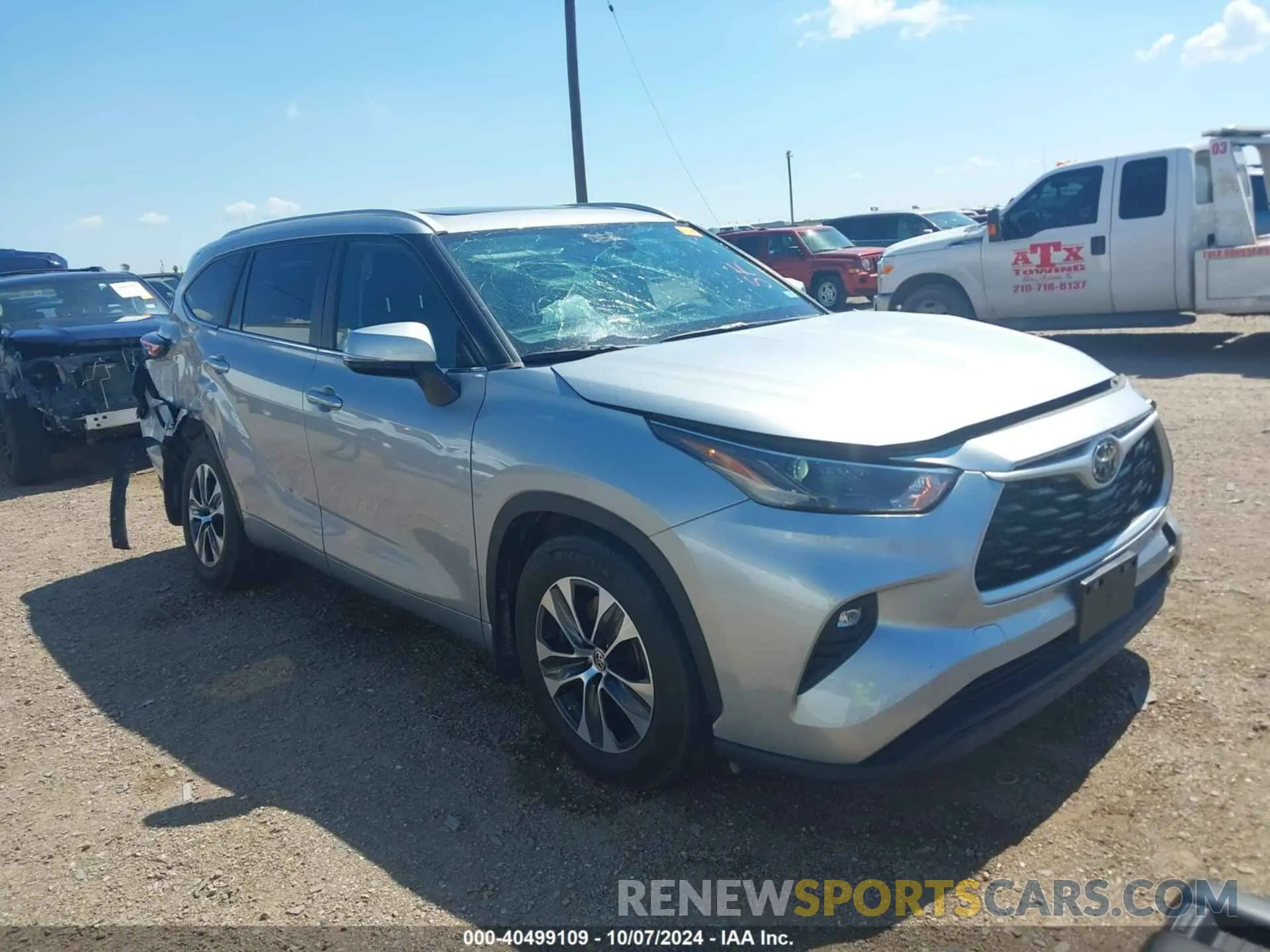 1 Photograph of a damaged car 5TDKDRAH5PS025750 TOYOTA HIGHLANDER 2023