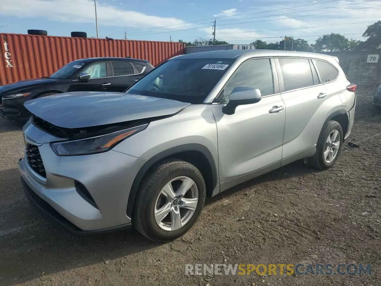 1 Photograph of a damaged car 5TDKDRAH6PS041875 TOYOTA HIGHLANDER 2023
