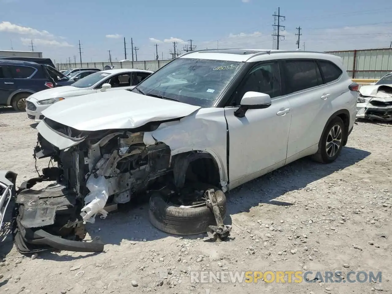 1 Photograph of a damaged car 5TDKDRAH7PS012742 TOYOTA HIGHLANDER 2023