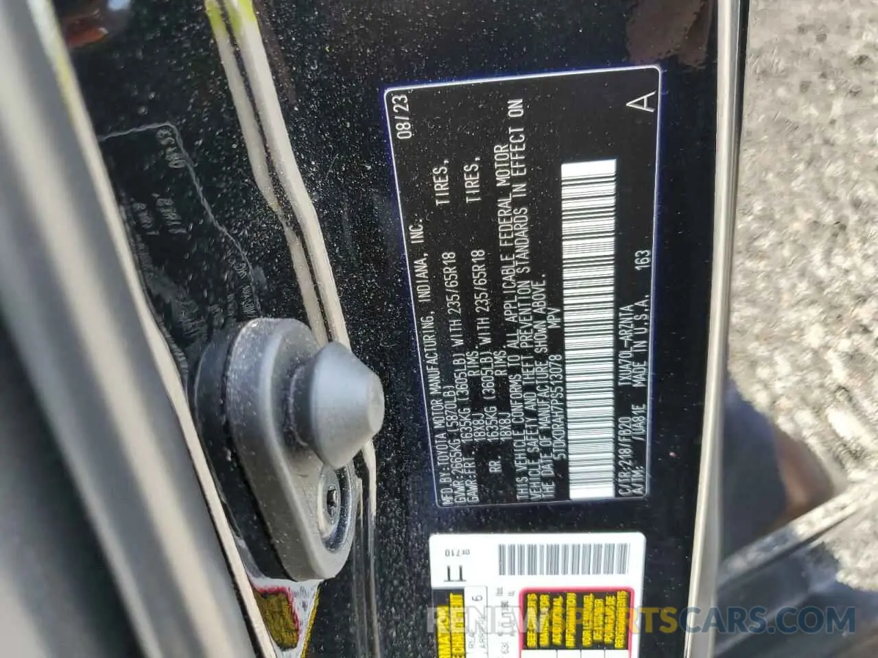 14 Photograph of a damaged car 5TDKDRAH7PS513078 TOYOTA HIGHLANDER 2023