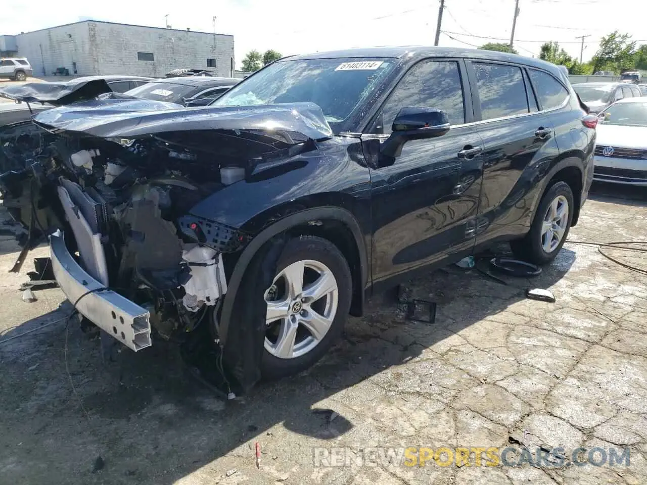 1 Photograph of a damaged car 5TDKDRAH7PS513825 TOYOTA HIGHLANDER 2023
