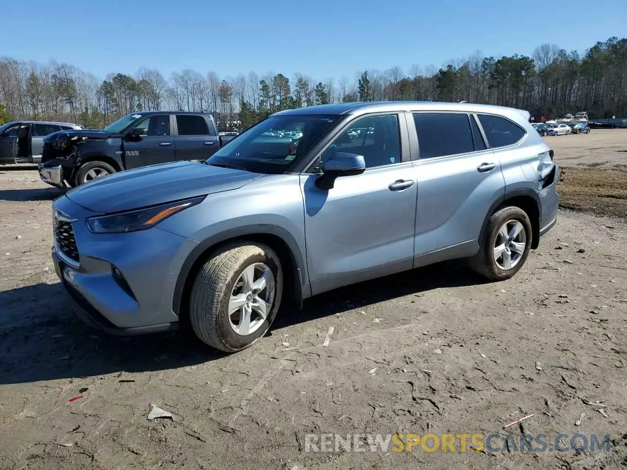1 Photograph of a damaged car 5TDKDRAH8PS008022 TOYOTA HIGHLANDER 2023