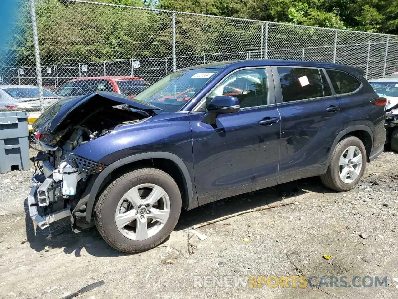 1 Photograph of a damaged car 5TDKDRAH8PS503756 TOYOTA HIGHLANDER 2023