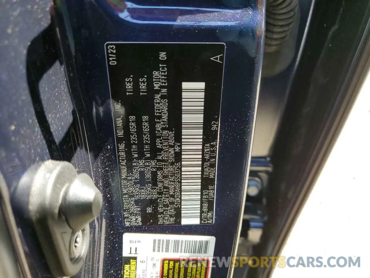 13 Photograph of a damaged car 5TDKDRAH8PS503756 TOYOTA HIGHLANDER 2023