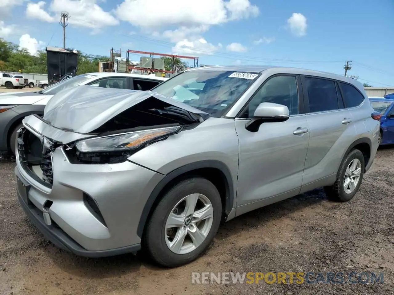 1 Photograph of a damaged car 5TDKDRAH9PS018591 TOYOTA HIGHLANDER 2023
