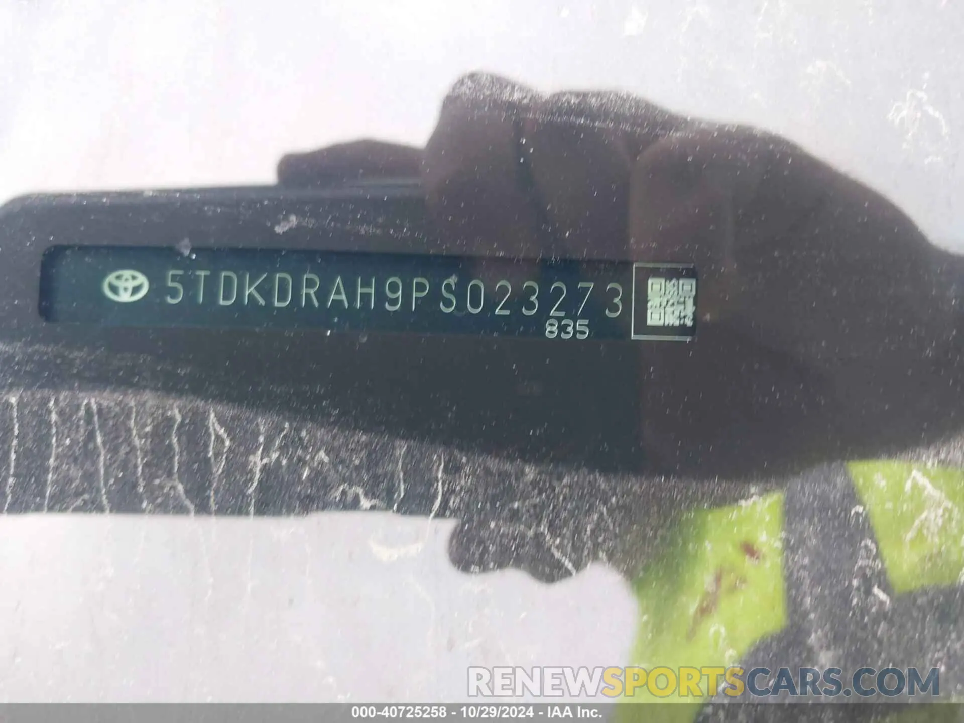 9 Photograph of a damaged car 5TDKDRAH9PS023273 TOYOTA HIGHLANDER 2023