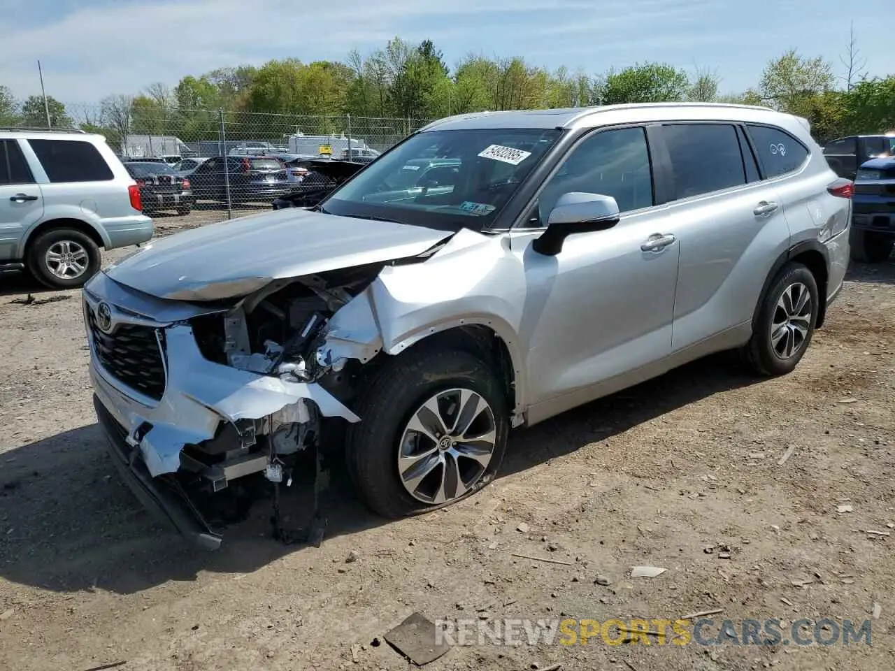 1 Photograph of a damaged car 5TDKDRAH9PS516256 TOYOTA HIGHLANDER 2023