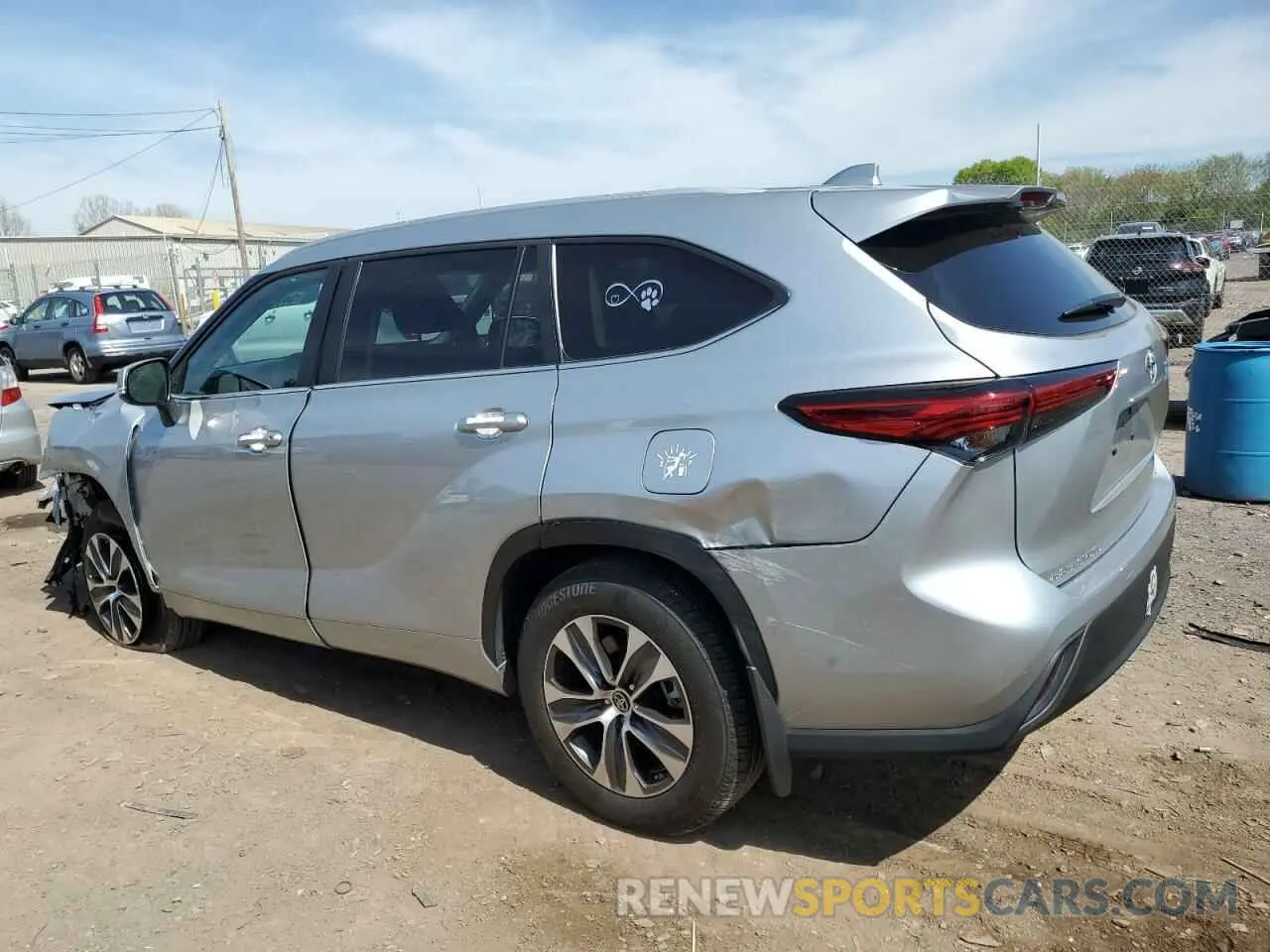 2 Photograph of a damaged car 5TDKDRAH9PS516256 TOYOTA HIGHLANDER 2023