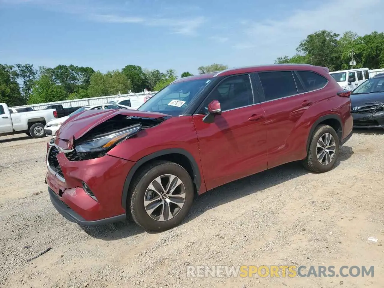 1 Photograph of a damaged car 5TDKDRAHXPS043533 TOYOTA HIGHLANDER 2023