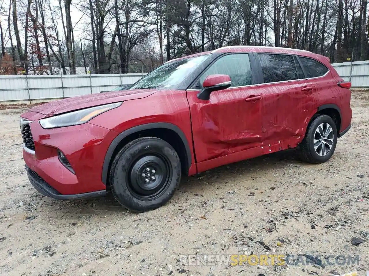 1 Photograph of a damaged car 5TDKDRAHXPS044150 TOYOTA HIGHLANDER 2023