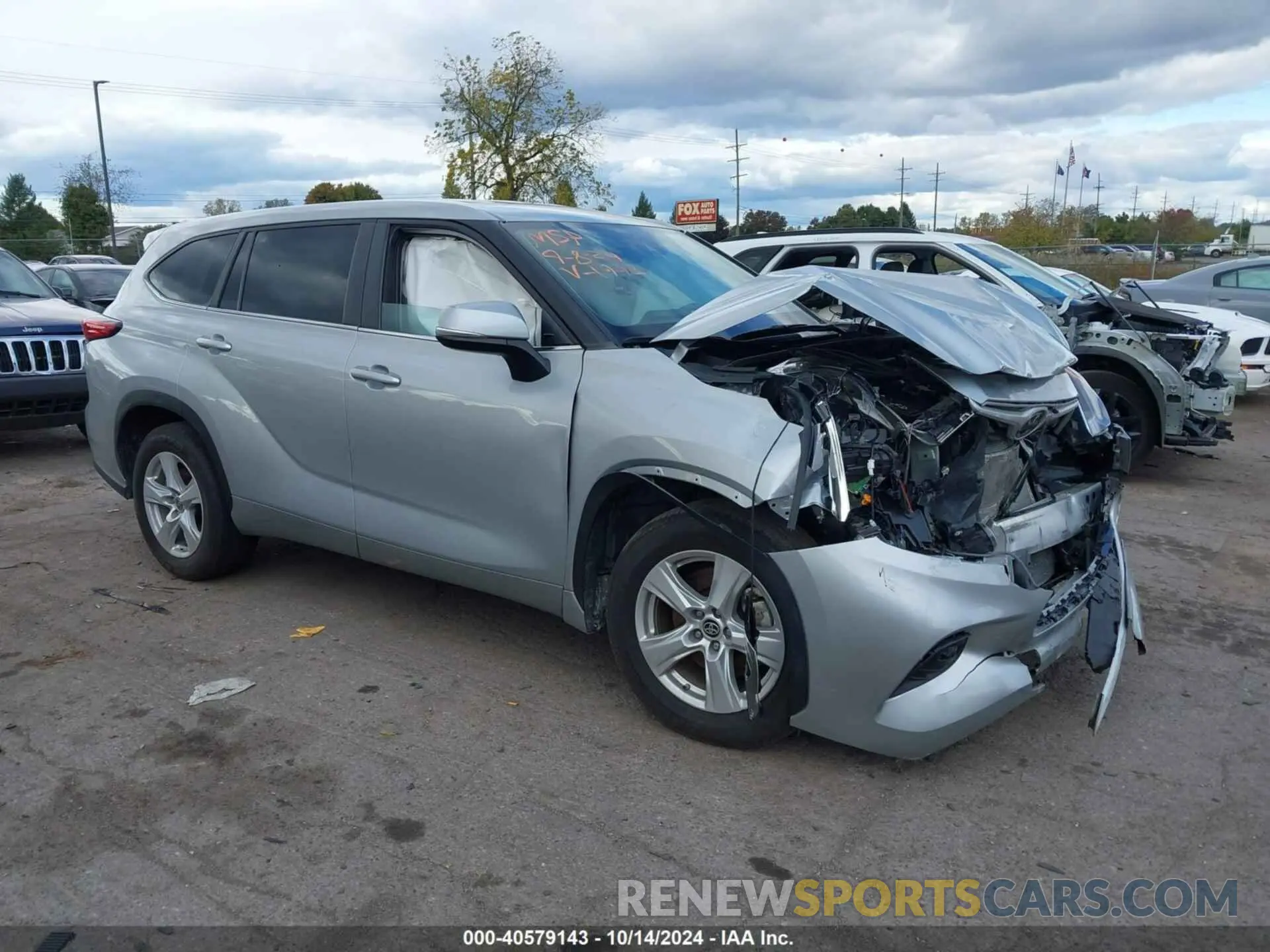 1 Photograph of a damaged car 5TDKDRAHXPS501992 TOYOTA HIGHLANDER 2023