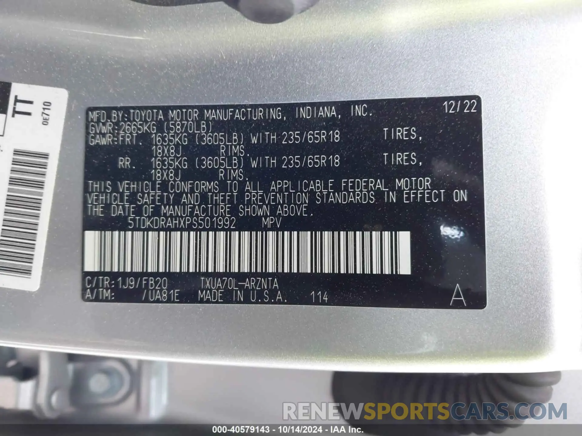 9 Photograph of a damaged car 5TDKDRAHXPS501992 TOYOTA HIGHLANDER 2023
