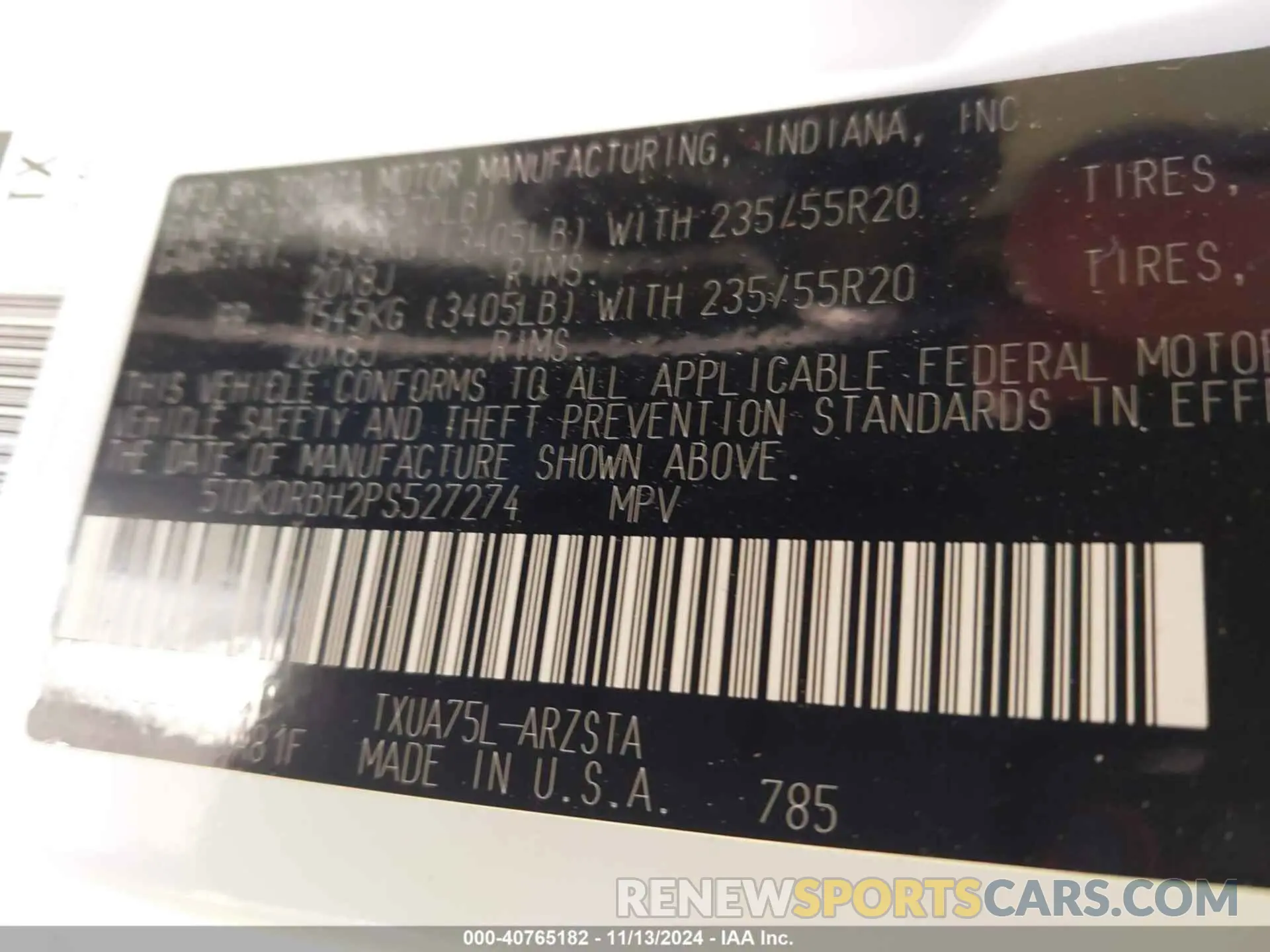 9 Photograph of a damaged car 5TDKDRBH2PS527274 TOYOTA HIGHLANDER 2023