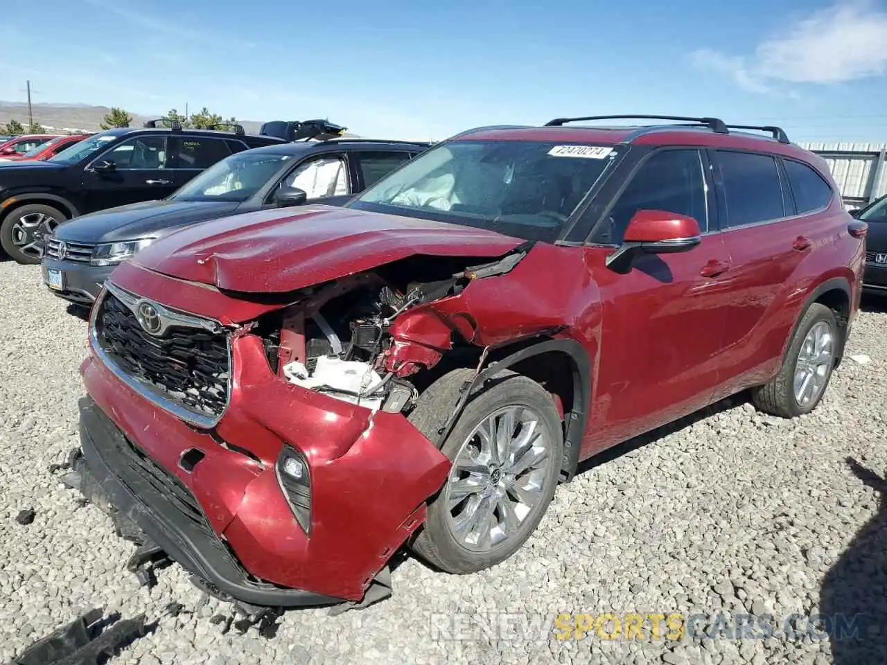 1 Photograph of a damaged car 5TDKDRBH5PS009532 TOYOTA HIGHLANDER 2023